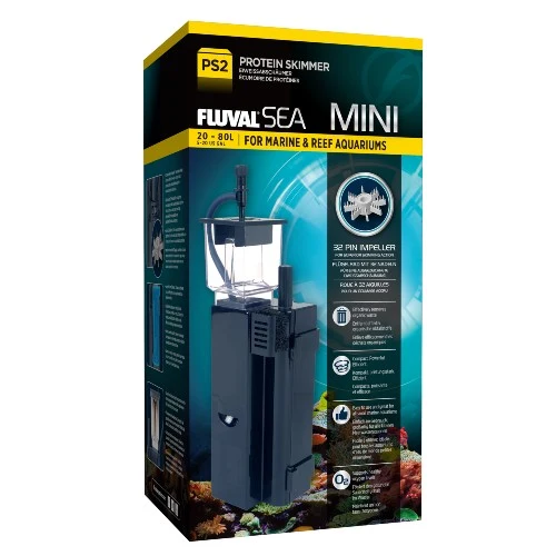 Écumoire de protéines Mini Fluval Sea - Pour aquariums de 20 à 80 L (de 5 à 10 gal US) - Noire