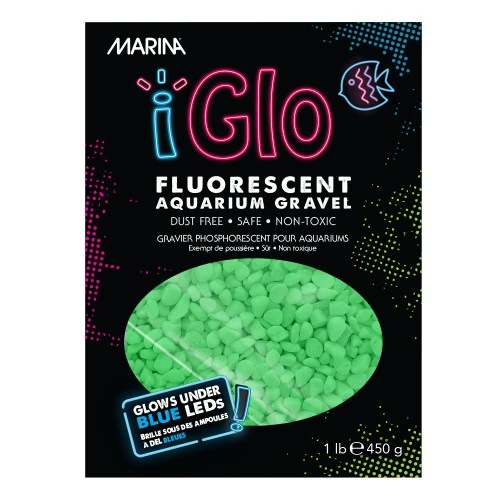 Gravier fluorescent iGlo Marina - Vert - 450 gr (1 lb)
