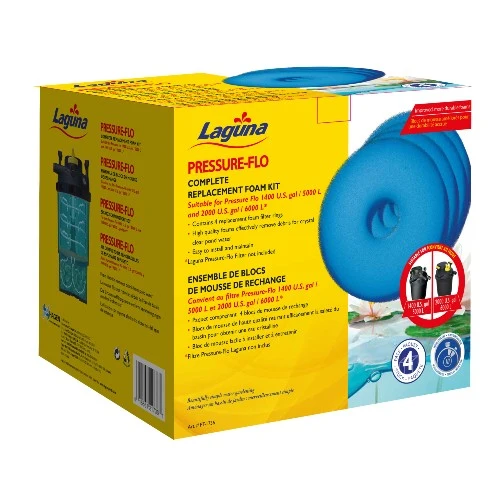 Blocs de mousse pour filtres Pressure-Flo Laguna PT1716/PT1726 - 19 cm - Paquet de 4