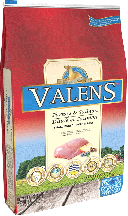 Nourriture Valens chien de petite race - Dinde et saumon