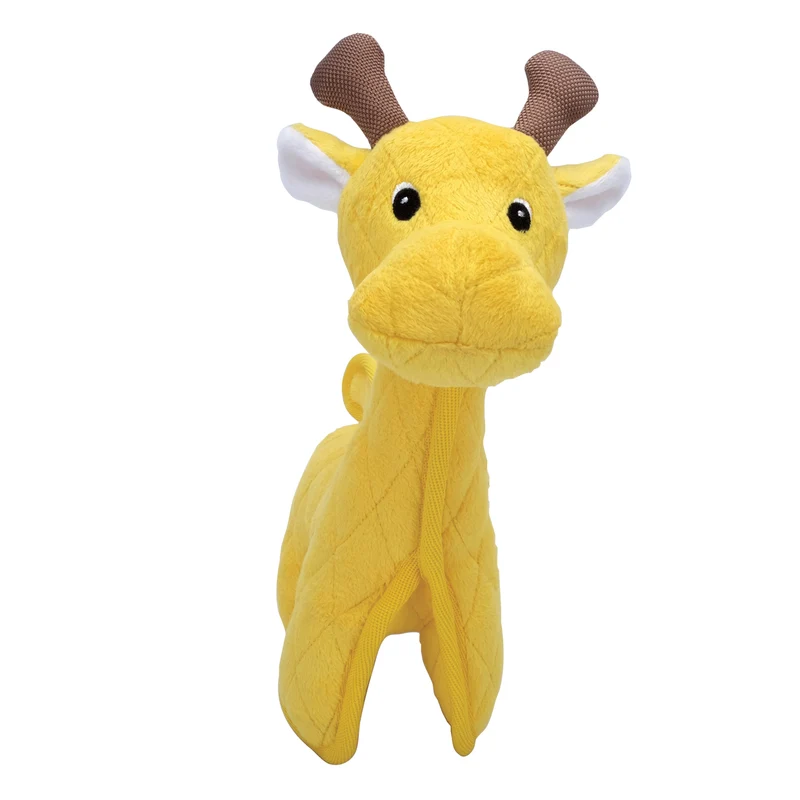 Jouet Safari Zeus pour chiens, girafe jaune