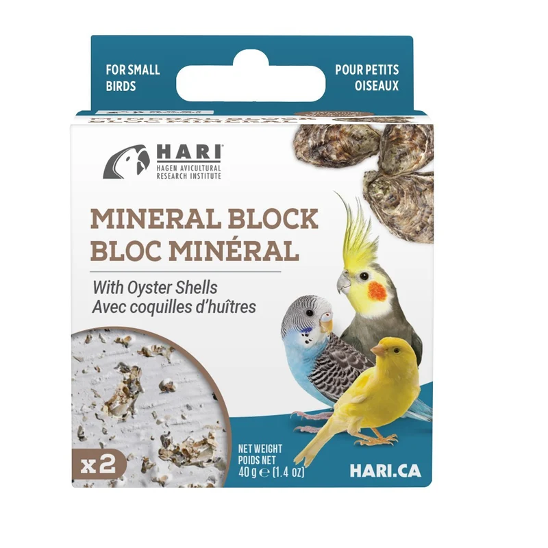 Blocs minéraux HARI - Avec coquilles d’huître - 40 gr - Paquet de 2