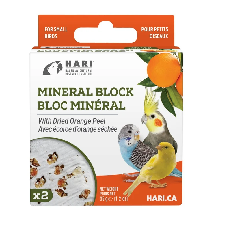 Blocs minéraux HARI - Avec écorce d’orange séchée - 35 gr - Paquet de 2