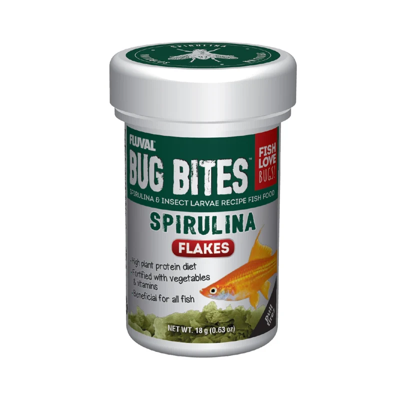 Fluval Bug Bites Flocons avec spiruline