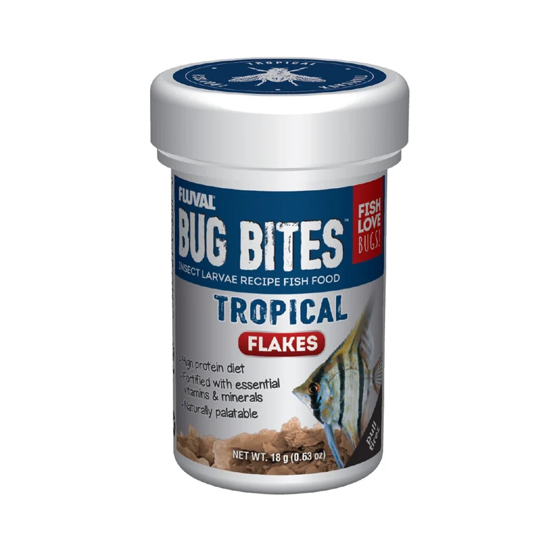 Fluval Bug Bites Flocons pour poisson tropicaux