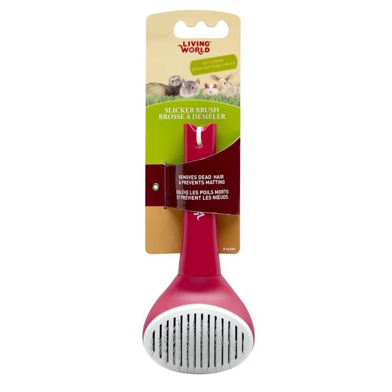 Brosse à démêler autonettoyante Living World pour petits animaux