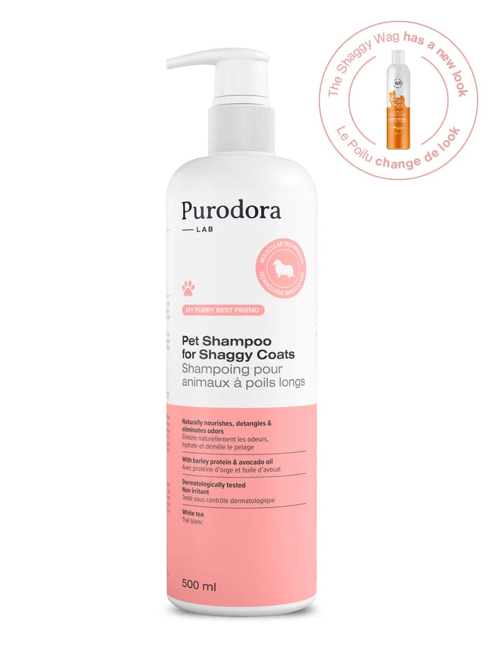 Purodora - Shampoing pour animaux à poils longs - 500 ml
