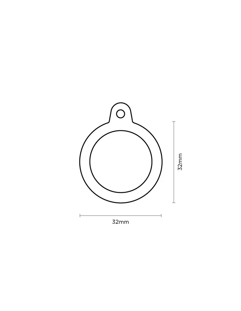 Médaille collection Hushtag , CERCLE ALUMINIUM BLEU, CONTOUR BLEU