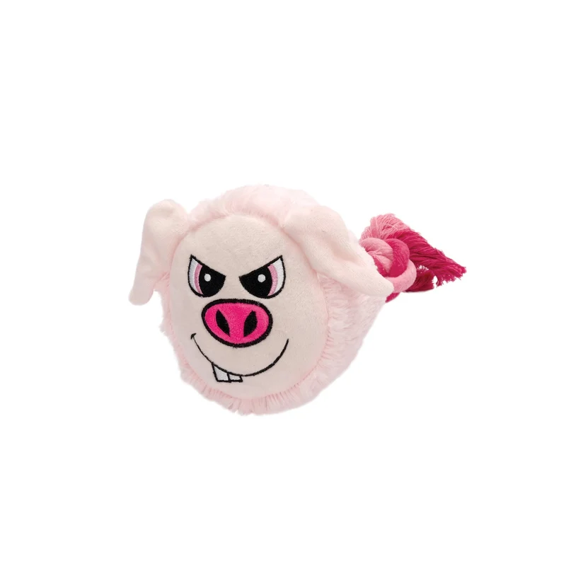 Jouet Stuffies Dogit pour chiens - Grosse tête en peluche - Cochon - 23 cm (9 po)