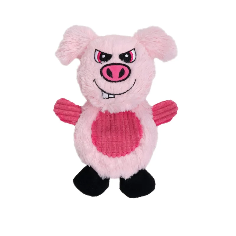 Jouet Stuffies Dogit pour chiens - Peluche aplatie - Cochon - 19 cm (7,5 po)