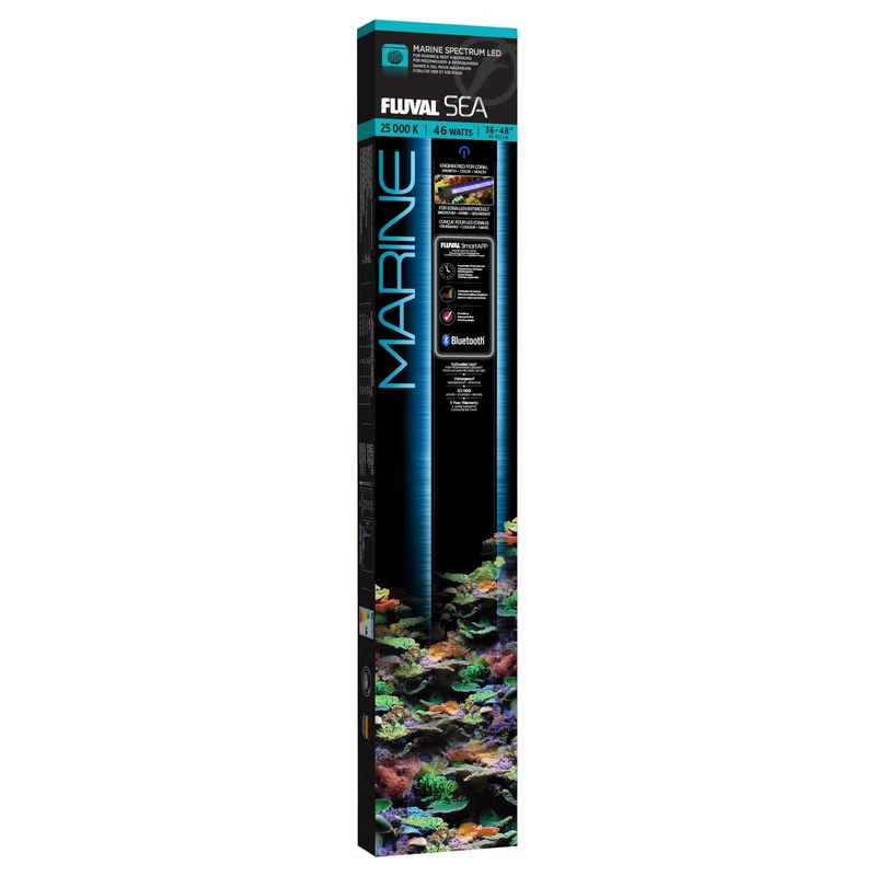 Rampe d’éclairage à DEL Marine Spectrum Fluval Sea, 46 W, 91 à 122 cm (36 à 48 po)