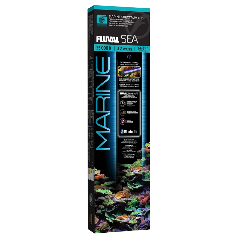 Rampe d’éclairage à DEL Marine Spectrum Fluval Sea, 32 W, 61 à 85 cm (24 à 34 po)