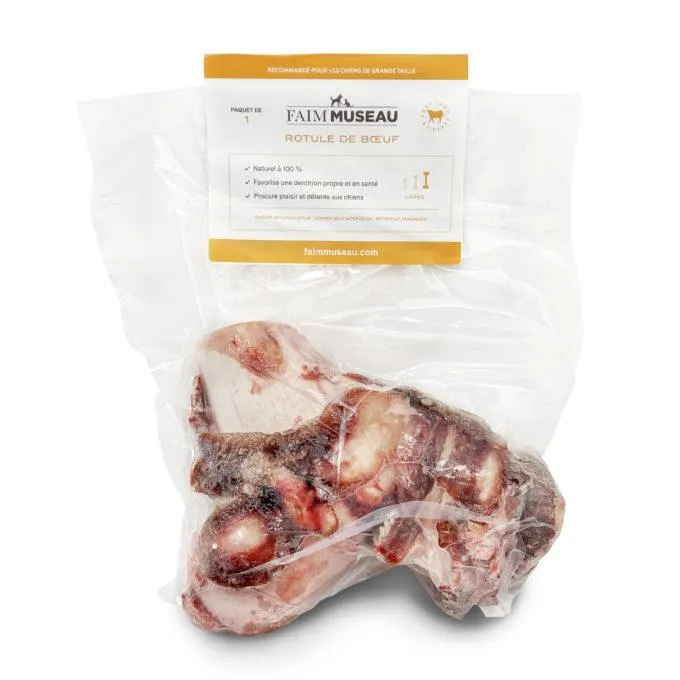 Nourriture crue pour chien Faim Museau - Rotule de Bœuf