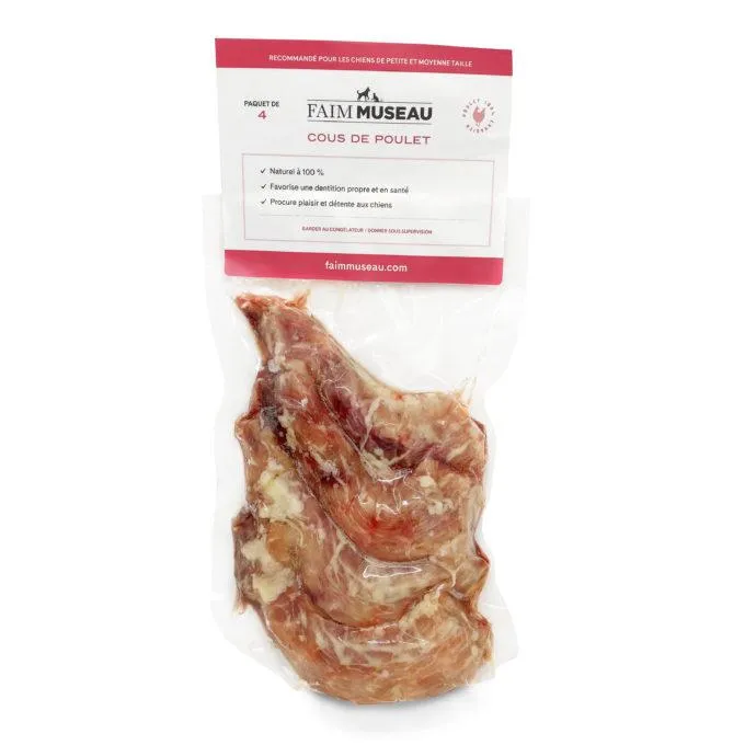 Nourriture crue pour chien Faim Museau - Cous de Poulet