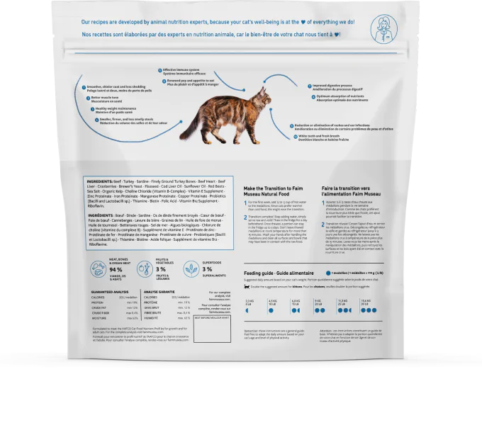 Nourriture crue pour chat Faim Museau - Canard et boeuf
