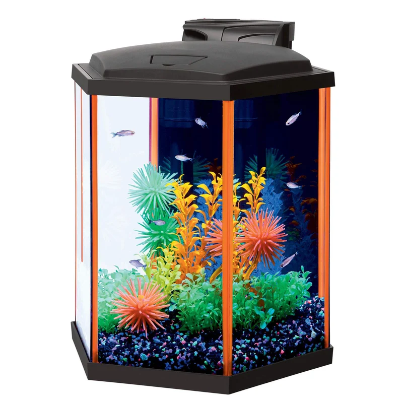 Aquarium équipé Aqueon, NeoGlow LED, 8 gallons, orange