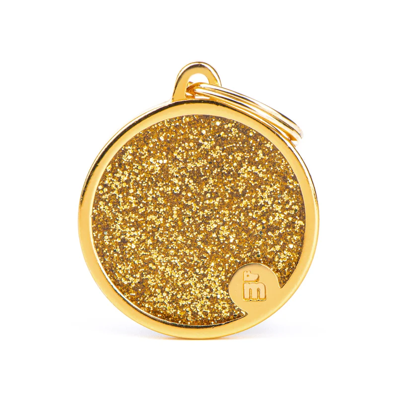 Médaille collection SHINE, CIRCLE GLITTER OR, GRAND