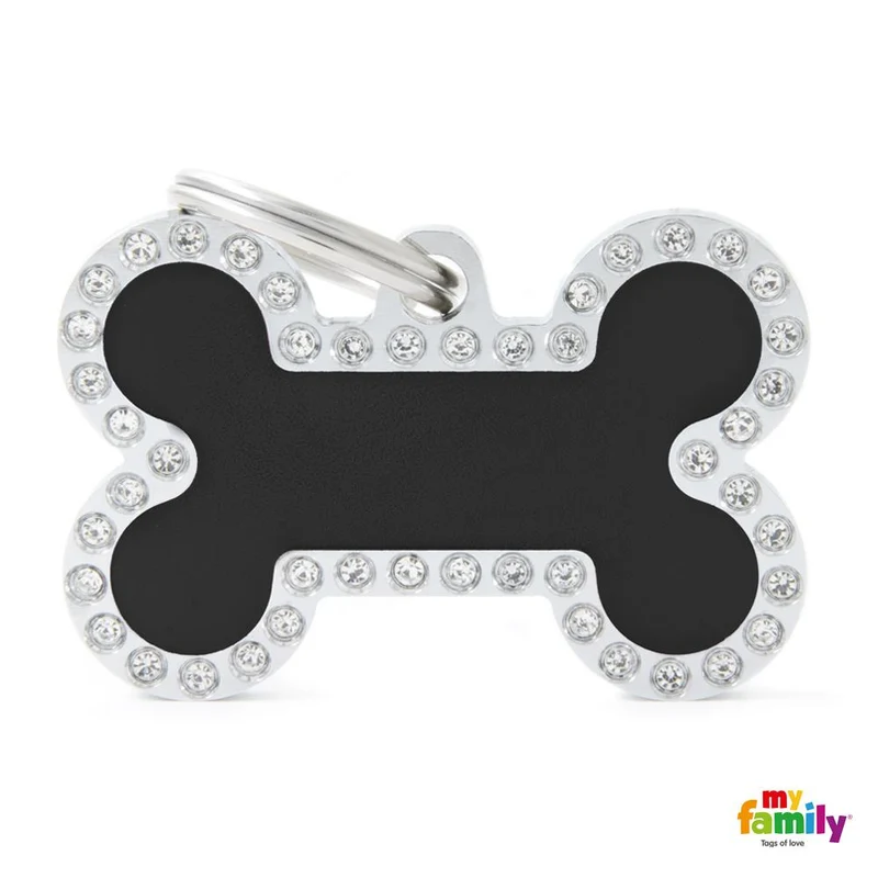 Médaille collection GLAM, "NOIR STRASS" GRAND