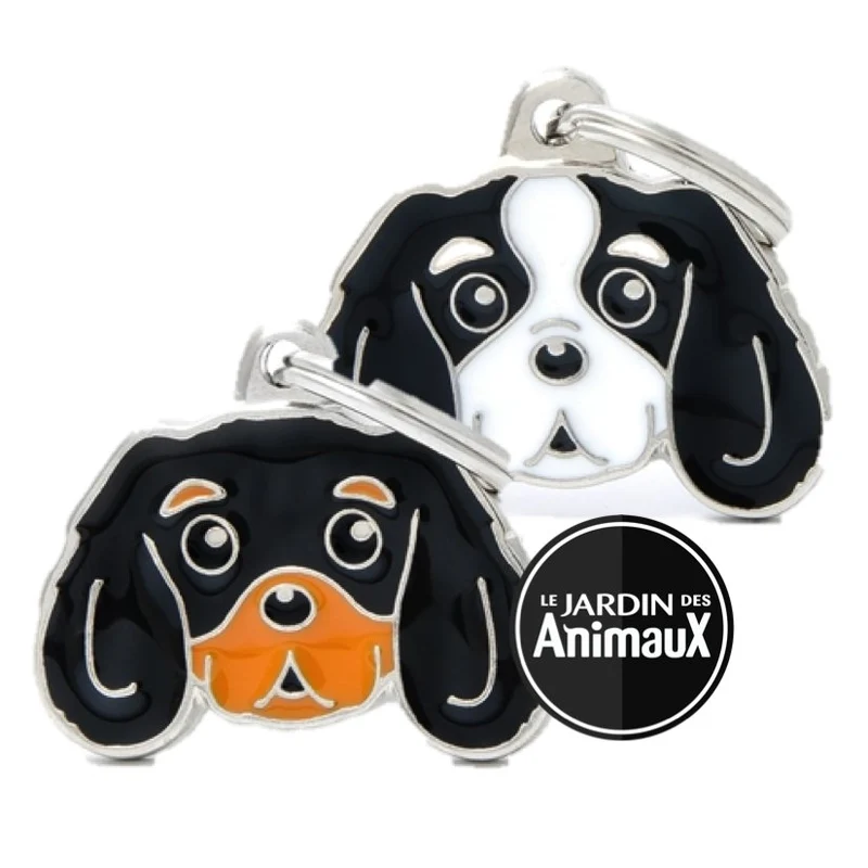 Médaille pour chien collection Friends, CAVALIER KING, Couleurs variées