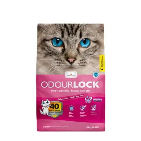 Litière pour chat Intersand OdourLock fragrance Poudre pour bébé