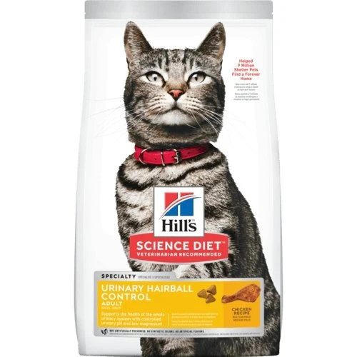 Nourriture Science Diet chat urinaire et boules de poils