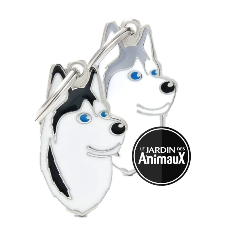 Médaille pour chien collection Friends, HUSKY, Couleurs variées