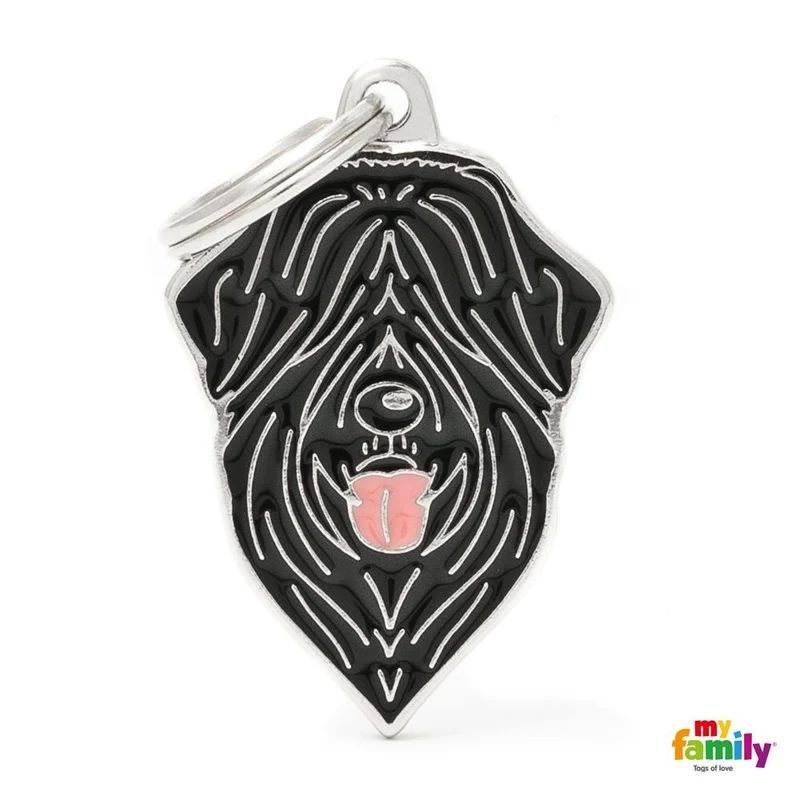 Médaille pour chien collection Friends, BOUVIER DES FLANDRES, TERRIER RUSSE