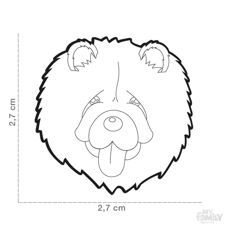 Médaille pour chien collection Friends, CHOW CHOW