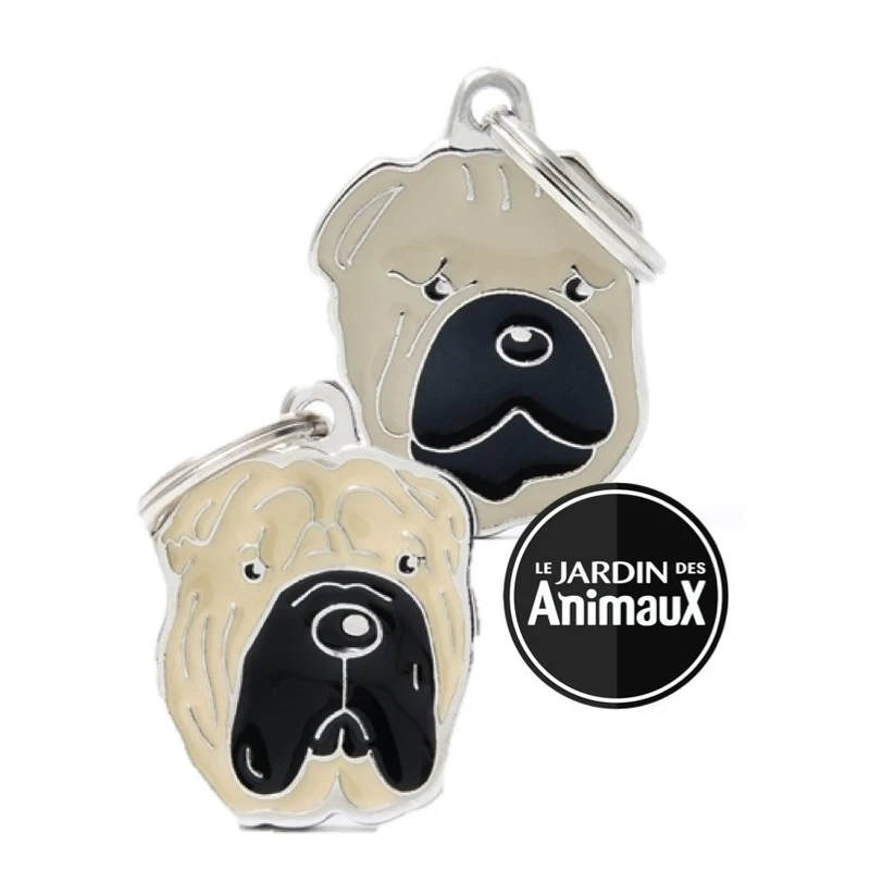 Médaille pour chien collection Friends, Shar Pei, Couleurs variées