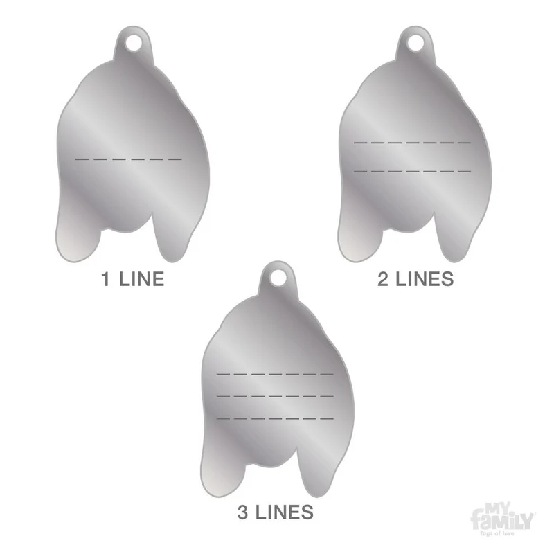Médaille pour chien collection Friends, BASSET, Couleurs variées
