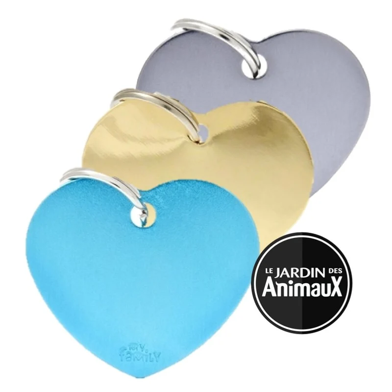 Médaille collection basic, COEUR GRAND, couleurs variées
