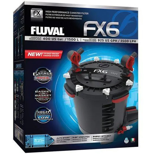 Filtre extérieur Fluval FX6 de haut rendement - Jusqu’à 1 500 L (400 gal US)
