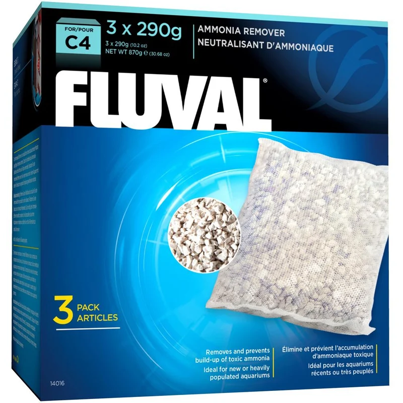 Fluval Neutralisant d'ammoniaque Série C4 - Paquet de 3