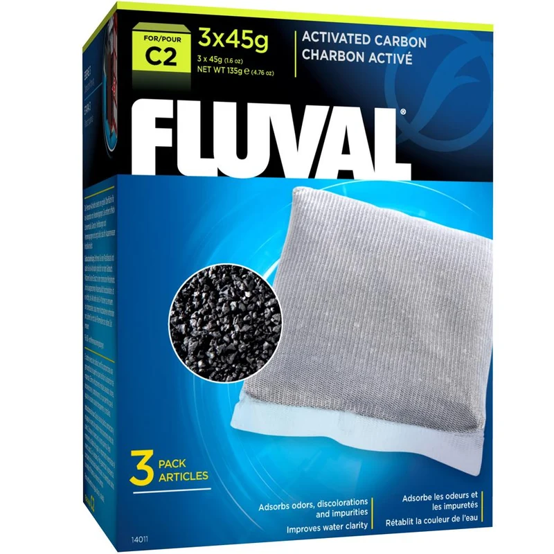 Fluval Charbon activé Série C2 - Paquet de 3