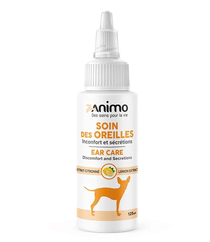 Nettoyant d'oreille pour chien, inconfort et sécrétions, Zanimo