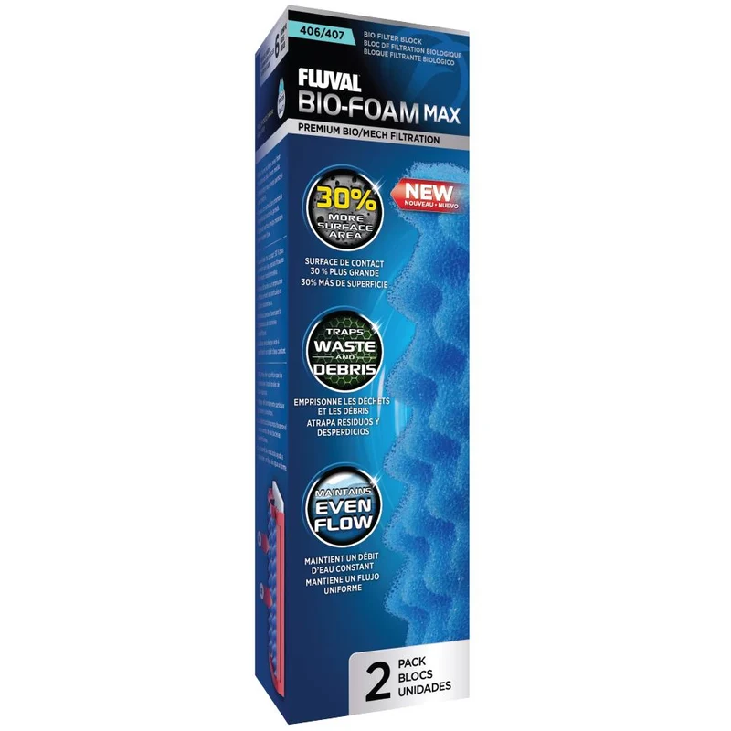 Bloc de filtration BioFoam Max paquet de 2 Série 406/407 Fluval