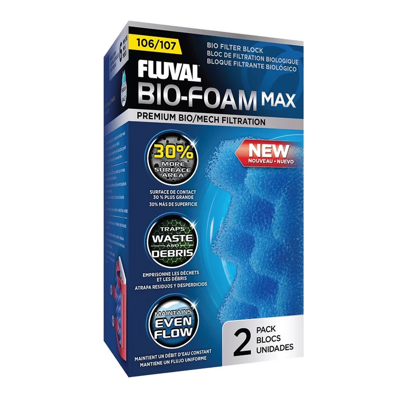 Bloc de filtration BioFoam Max paquet de 2 Série 106/107 Fluval