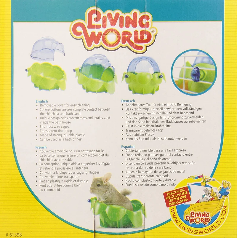 Baignoire recouverte Living World pour chinchillas