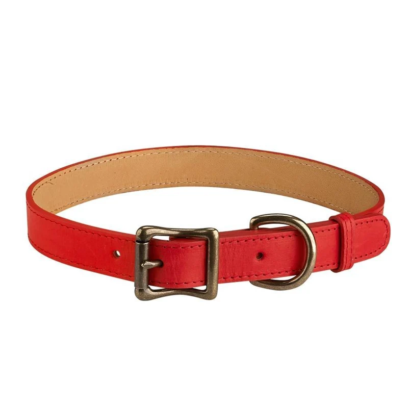 Italian Leather "Large" Dog Collar - Personalized