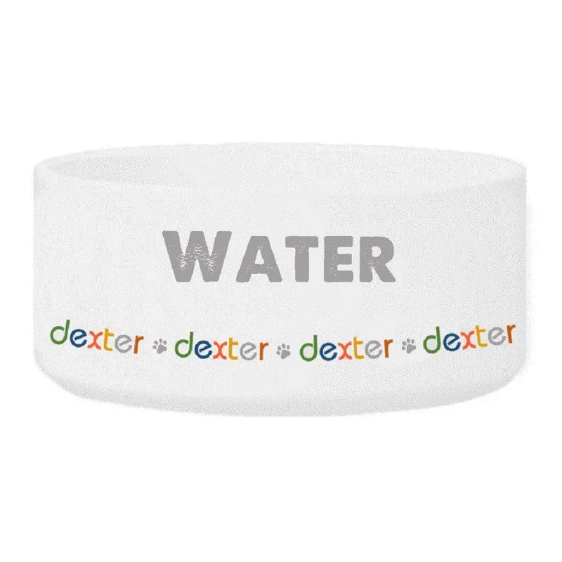 Boy Personalized Pet Water Bowl