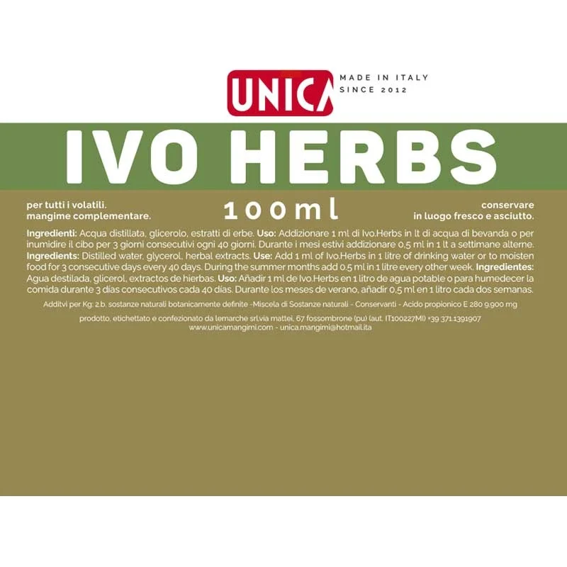Ivo Herbs 10 ml (flacon individuel) - Anti-acariens rouges - Unica