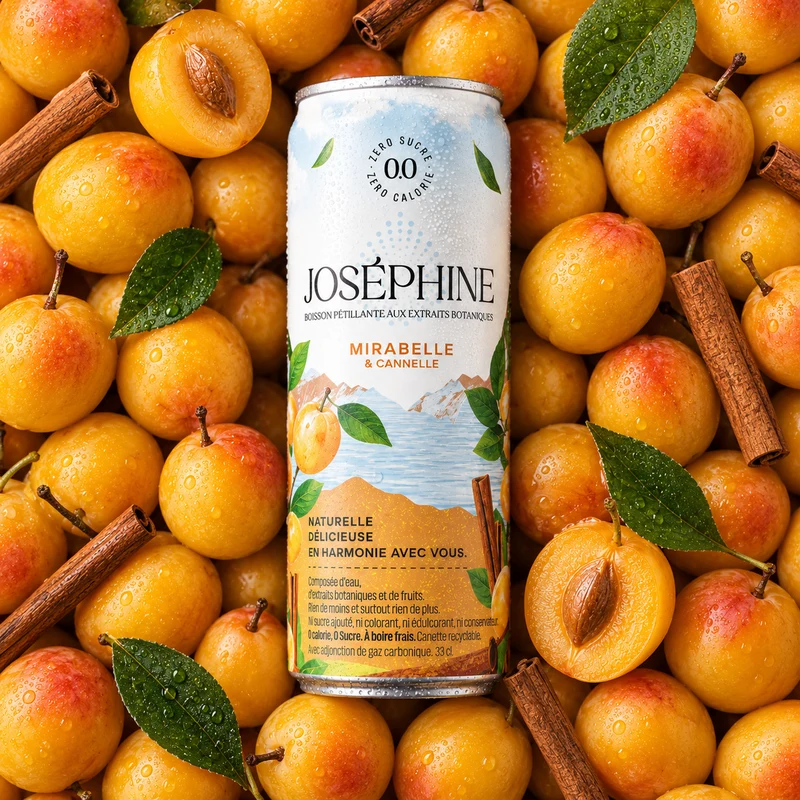 Eau Pétillante Mirabelle & Cannelle