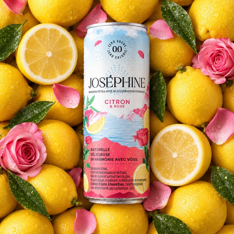 Eau Pétillante Citron & Rose
