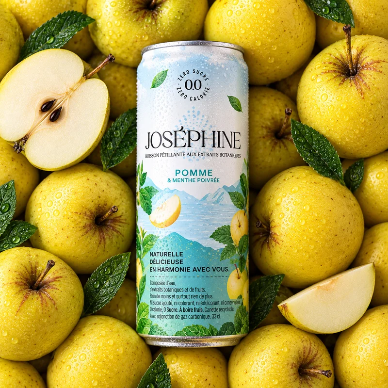 Eau Pétillante Pomme & Menthe Poivrée