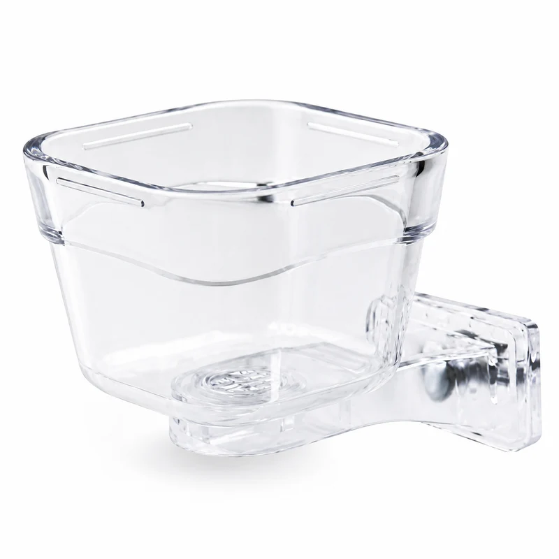 Gamelle transparente Parrot Lock, grand format 12 x 12 x 6,5 cm