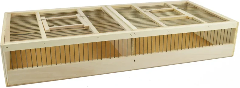 Boîte de transport en bois double 68 x 30 x 11