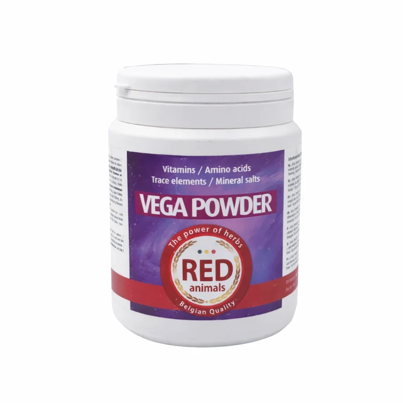 Poudre Vega 500 grammes (vitamines, acides aminés, électrolytes) Animaux rouges
