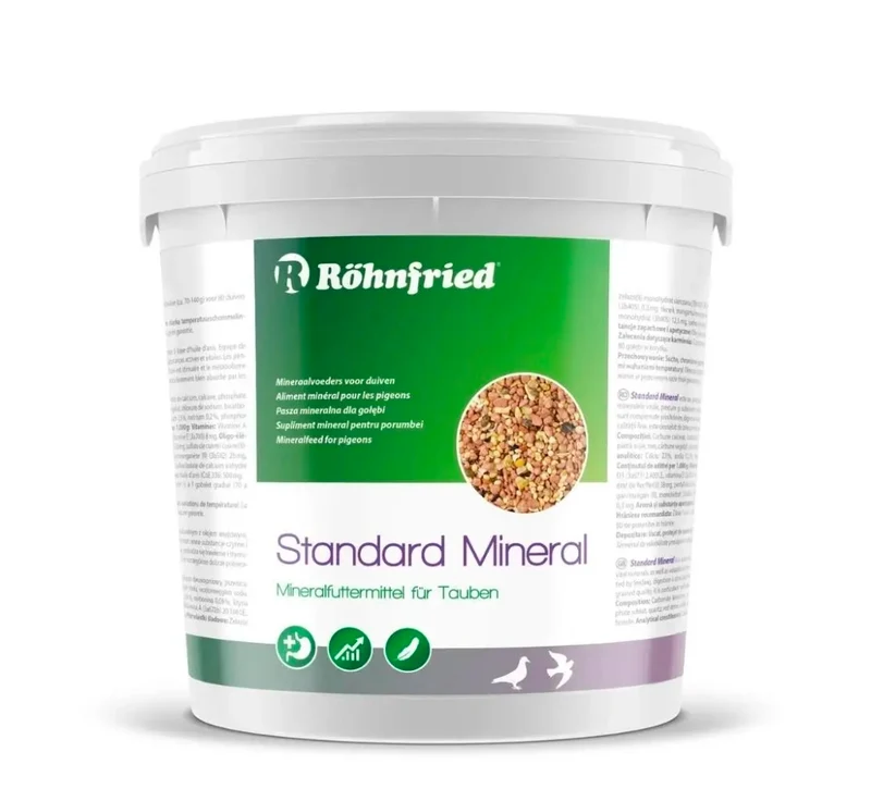 Mélange minéral de qualité supérieure Röhnfried Standard Mineral 10 kg pour pigeons