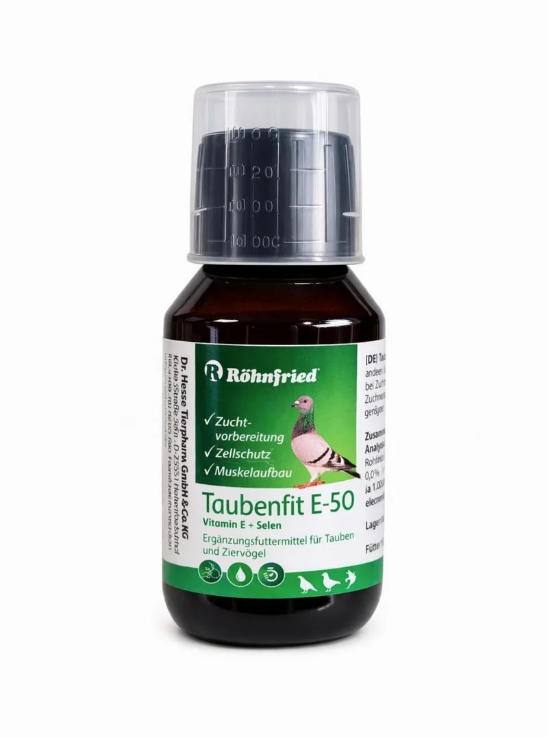 Taubenfit-E 50 Vit. E-Konzentrat (Vit. E et sélénium, période de reproduction et de vol) 100 ml