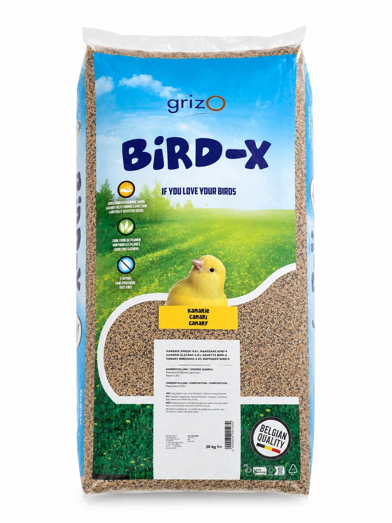 Périlla blanche pour l'élevage de canaris Bird-X (0,6 % de colza) 20 kg